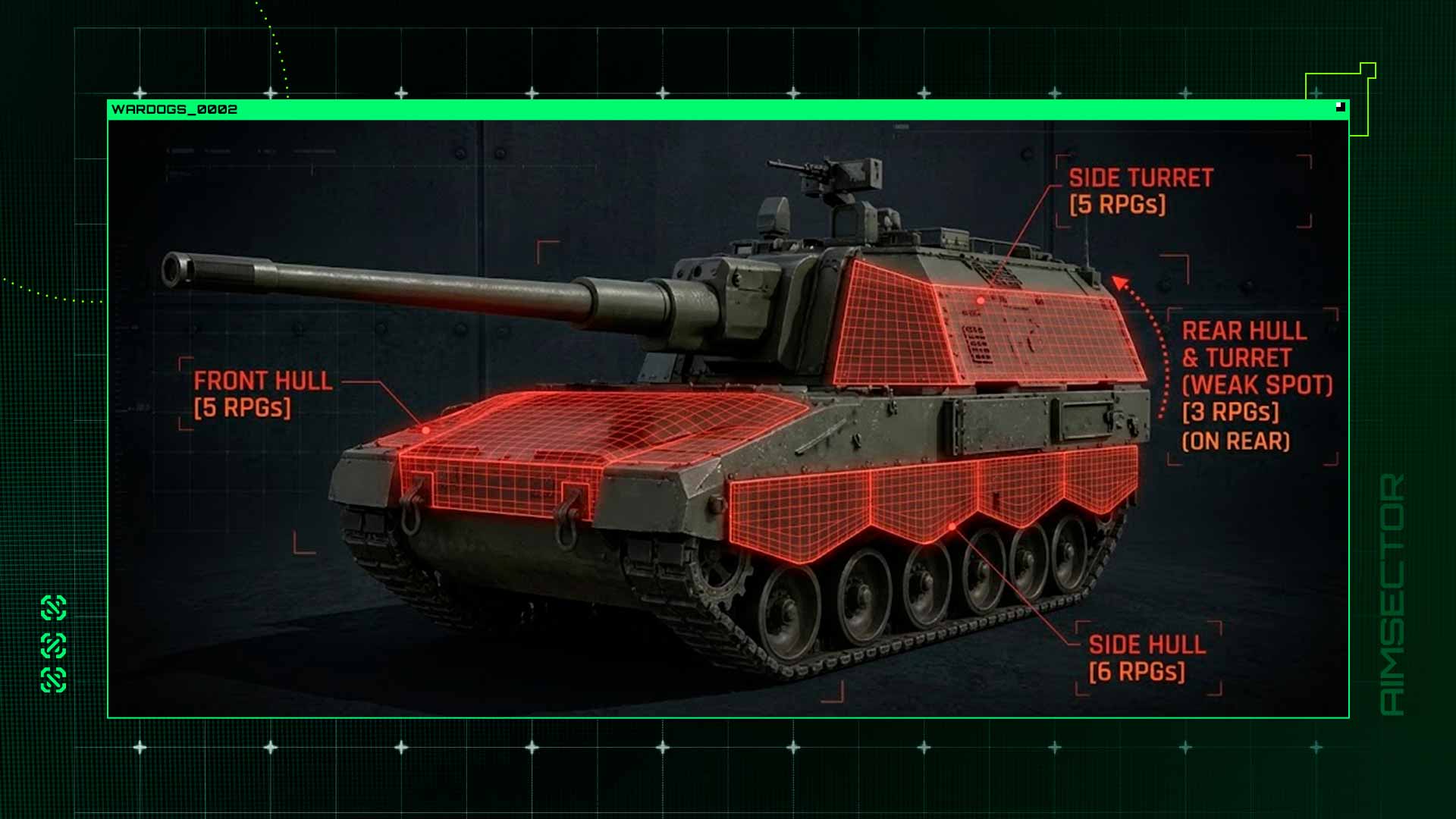 Wardogs SPH-2 artillery weak spots and RPG hit counts