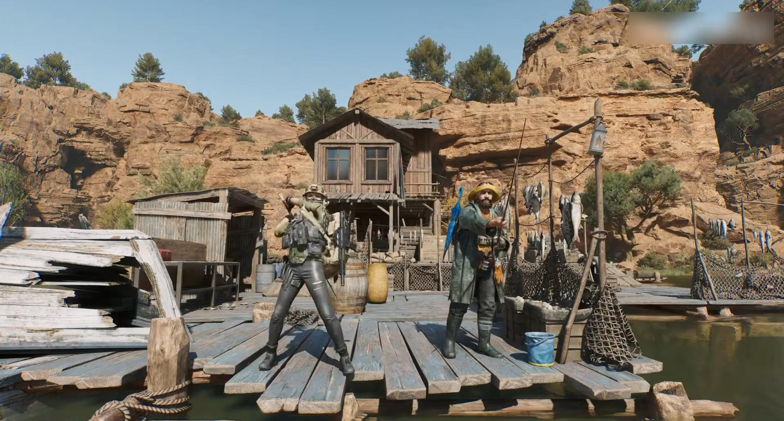 Delta Force Operator fishing during an Operations match